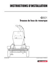 Wallenstein C601 Instructions D'installation