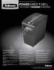 Fellowes POWERSHRED P-58Cs Mode D'emploi