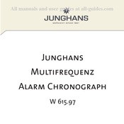 Junghans W 615.97 Mode D'emploi
