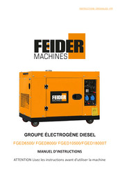 FEIDER Machines FGED6500 Manuel D'instructions