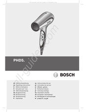 Bosch PHD5 Série Notice D'utilisation