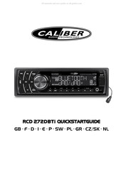 Caliber Audio Technology RCD 272DBTi Guide De Démarrage Rapide