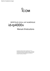 Icom id-rp4000v Manuel D'instructions