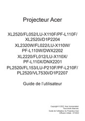 Acer LU-X110F Guide De L'utilisateur