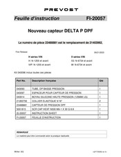 PREVOST DELTA P DPF Feuille D'instructions