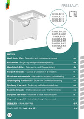 Pressalit MATRIX R485519 Manuel D'utilisation Et D'entretien