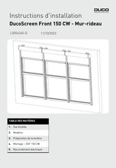 Duco Screen Front 150 CW Instructions D'installation