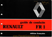 Renault FR 1 1987 Guide De Conduite