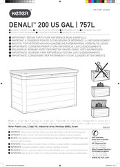 Keter DENALI 3214563 Instructions De Montage