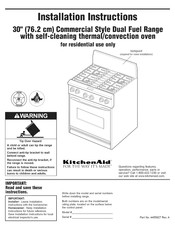 KitchenAid KDRP407HSS1 Instructions D'installation