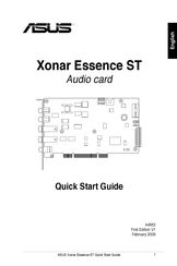 Asus Xonar Essence ST Guide De Démarrage Rapide