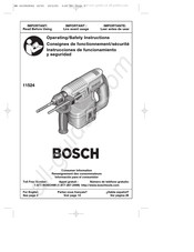 Bosch 11524 Consignes De Fonctionnement/Sécurité