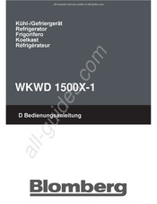 Blomberg WKWD 1500X-1 Manuel D'instructions