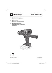EINHELL TP-CD 18/60 Li-i BL Mode D'emploi