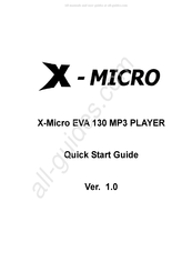 X-Micro EVA 130 Guide De Démarrage Rapide