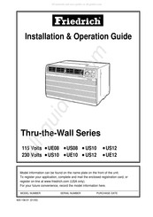 Friedrich Thru-the-Wall Série Guide D'installation Et D'utilisation