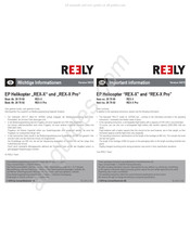 Reely REX-X Pro Notice D'emploi
