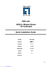 LevelOne FBR-1461 Guide D'installation Rapide