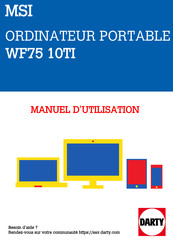MSI WF75 10TI Manuel D'utilisation