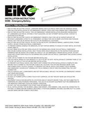 Eiko EEBE Instructions D'installation