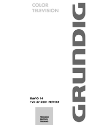 Grundig DAVIO 14 TVD 37-2501 FR/TEXT Mode D'emploi