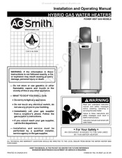 AO Smith POWER VENT GAS Manuel D'installation Et D'utilisation