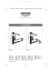 Grohe Eurotrend 33 004 Manuel D'installation