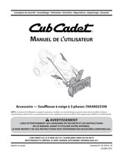 Cub Cadet 19A40023100 Manuel De L'utilisateur