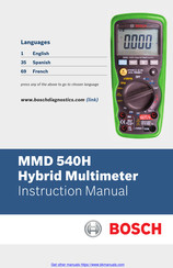 Bosch MMD 540H Manuel D'instructions