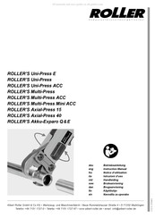 Roller's Uni-Press ACC Notice D'utilisation