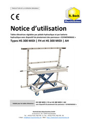 R. Beck Maschinenbau AH Notice D'utilisation