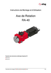 Afag RA-40-2F Instructions De Montage Et D'utilisation