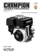 Champion Power Equipment 60001 Guide D'entretien Et D'utilisation