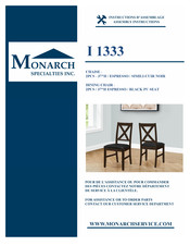 Monarch Specialties I 1333 Instructions D'assemblage