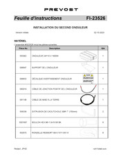 PREVOST FI-23526 Feuille D'instructions