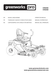 GreenWorks Pro CRZ426 Manuel D'opérateur