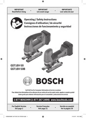 Bosch GST18V-50 Consignes D'utilisation/De Sécurité