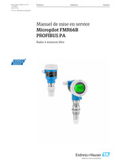 Endress+Hauser Micropilot FMR66B PROFIBUS PA Manuel De Mise En Service