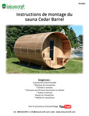 leisurecraft Cedar Barrel Instructions De Montage