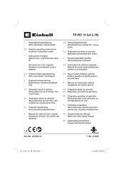 EINHELL TP-RO 18 Set Li BL Instructions D'origine