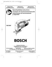 Bosch 1581AVS Consignes De Fonctionnement/Sécurité