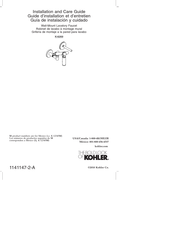 Kohler K-6269 Guide D'installation Et D'entretien