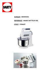 Kenwood Chefette HM670 Série Manuel D'instructions