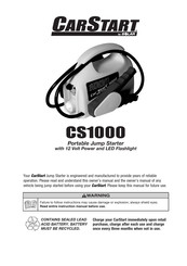 Solar CarStart CS1000 Manuel D'instructions