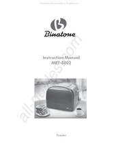 Binatone MRT-8802 Manuel D'instructions