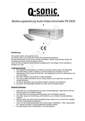 Q-Sonic PE-6830 Manuel D'instructions
