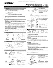 Bixolon SPP-R300 Guide D'installation