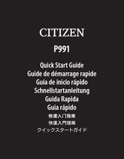 Citizen P991 Guide De Démarrage Rapide