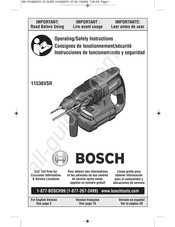 Bosch 11536VSR Consignes De Fonctionnement/Sécurité