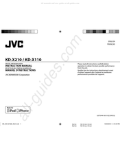 JVC KD-X110 Manuel D'instructions